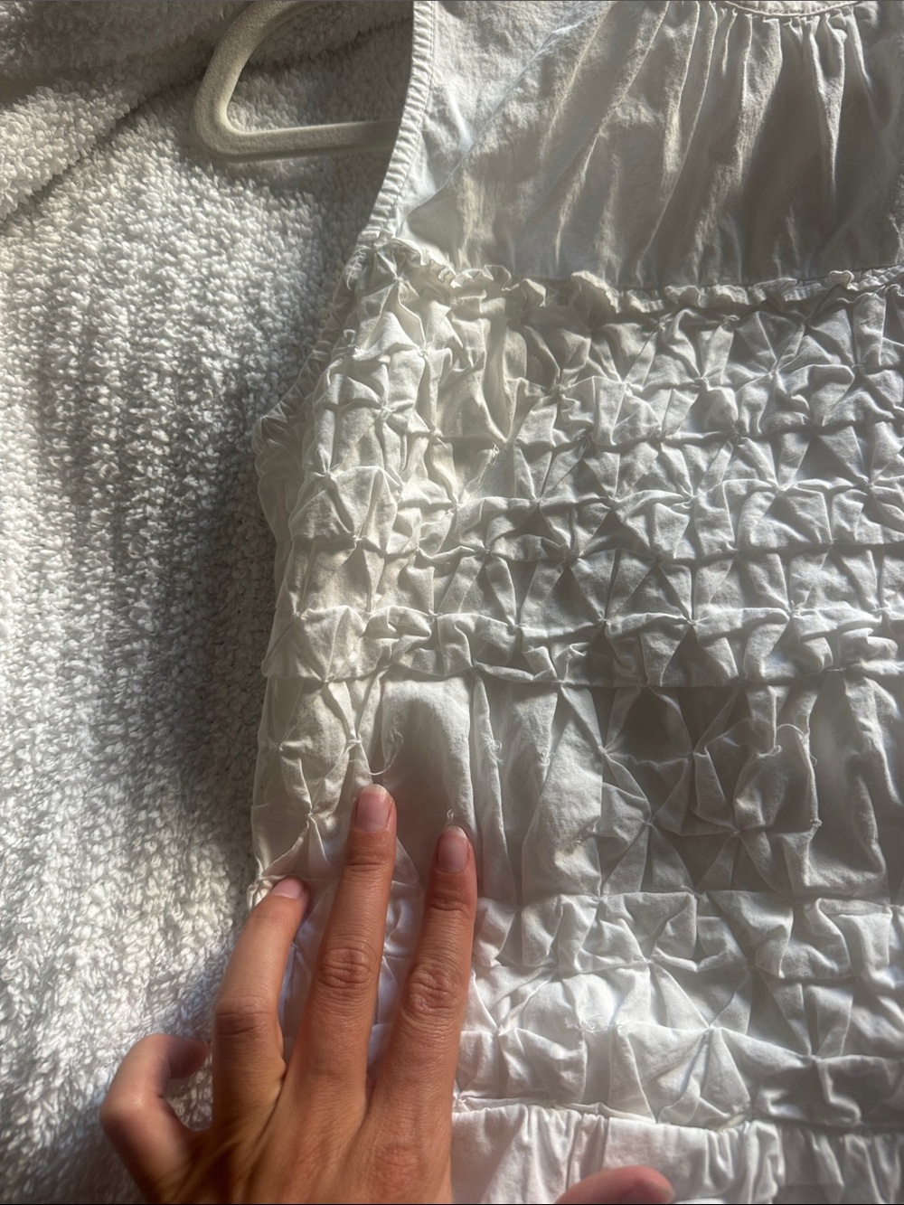 Ramy Brook White Ruffled Textured Sleeveless Top - Picture 5 of 5